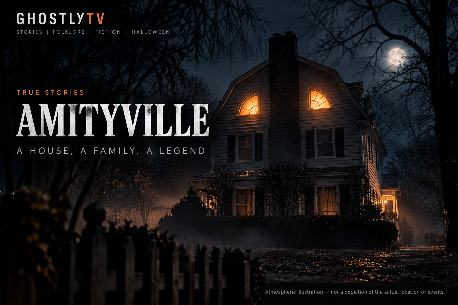 Atmospheric illustration for the Amityville story